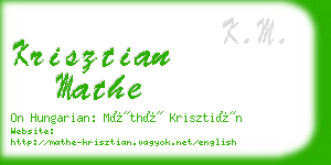 krisztian mathe business card